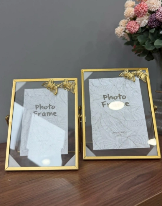 Ç. Büyük Boy Metal Kelebek Detaylı Çerçeve 5 x 7 CM