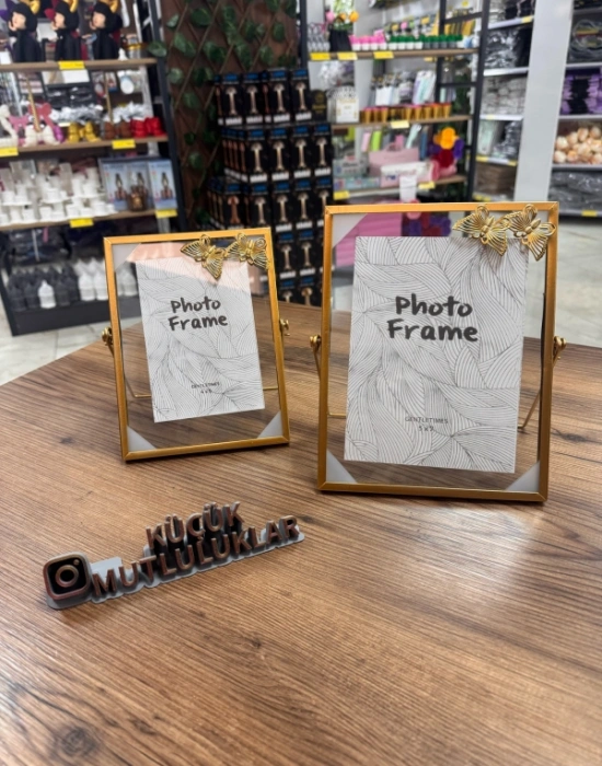 Ç. Büyük Boy Metal Kelebek Detaylı Çerçeve 5 x 7 CM