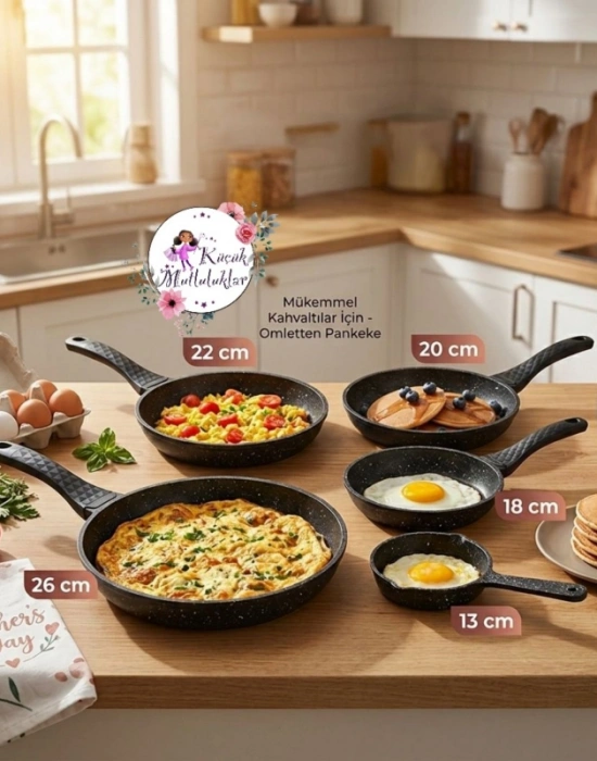 Hamarat 5Li Döküm Tek Kulp Tava