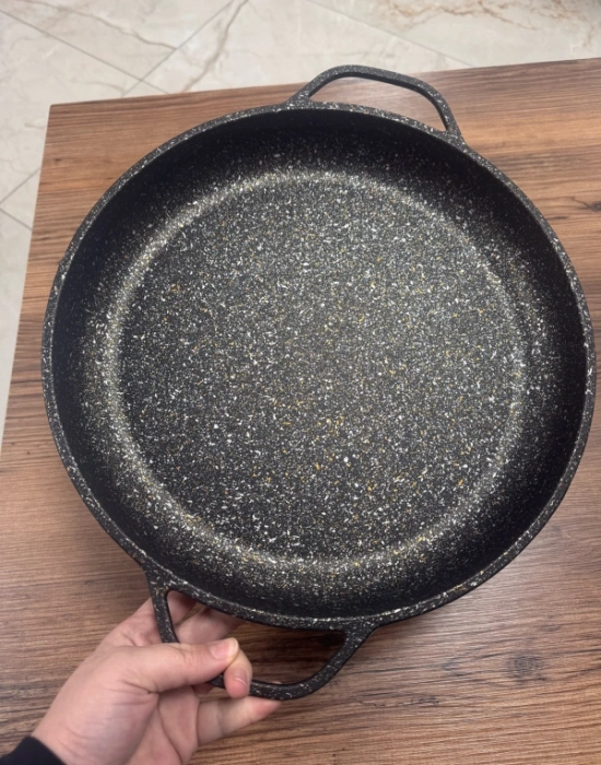 Chefiora Marka Döküm Büyük Boy Saç Kavurma Tavası 36 x 6 Cm