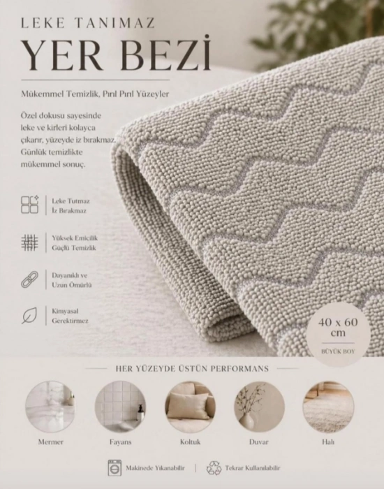 Miss Leke Tanımaz Yer Bezi Mikrofiber Bez 40 x 60 CM
