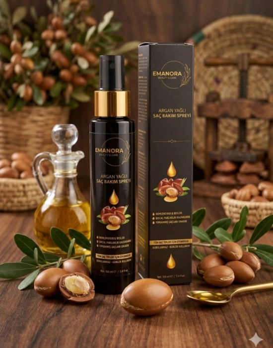 E. Argan Yağlı Saç Bakım Spreyi Saç Güçlendirici Sprey Tüm Saç Tipleri İçin