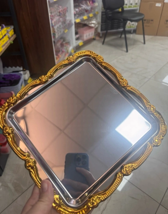 Ç. Lüks Model Gold Detaylı Sunum Tepsisi ( ADET )