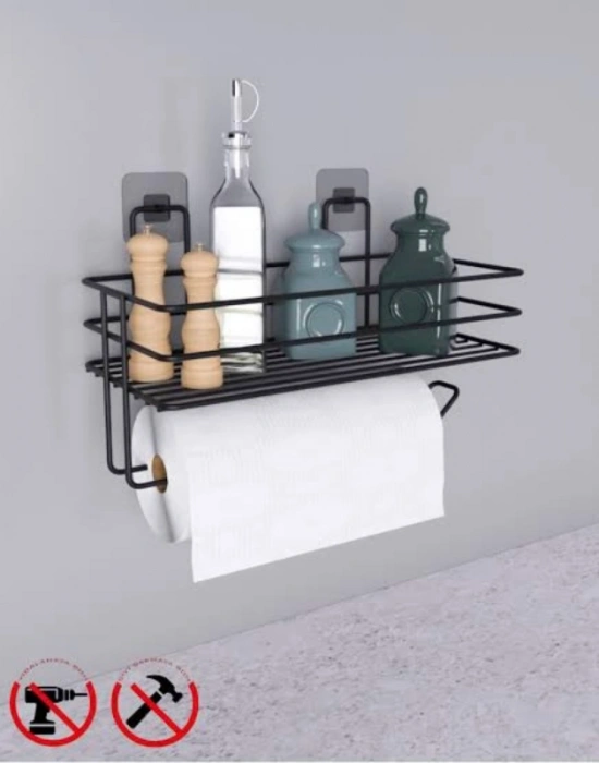 Ç. Çok Amaçlı Askı Metal  Havluluk Baharatlık Siyah