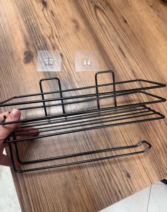 Ç. Çok Amaçlı Askı Metal  Havluluk Baharatlık Siyah