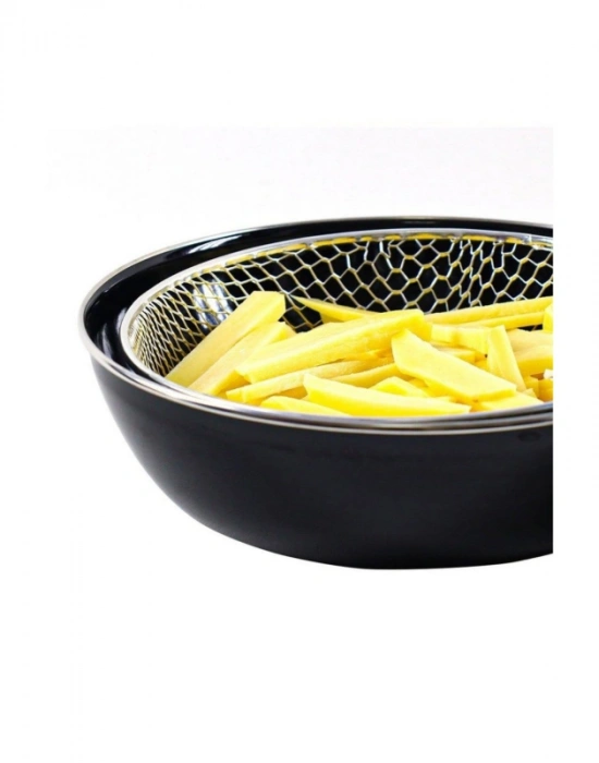 L. Emaye Wok Kızartma Tava Kızartma Tel Hediyeli 28 Cm