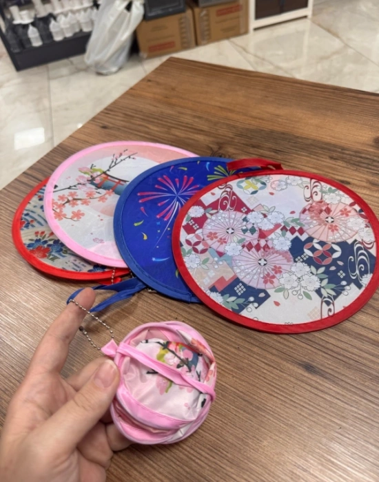 Kılıfsız Katlanır Kore Yelpazesi Stokta 21 CM