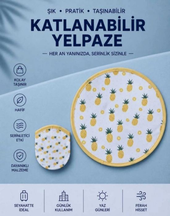 Cıtcıt Kılıflı Kore Yelpaze Katlanır Yelpaze