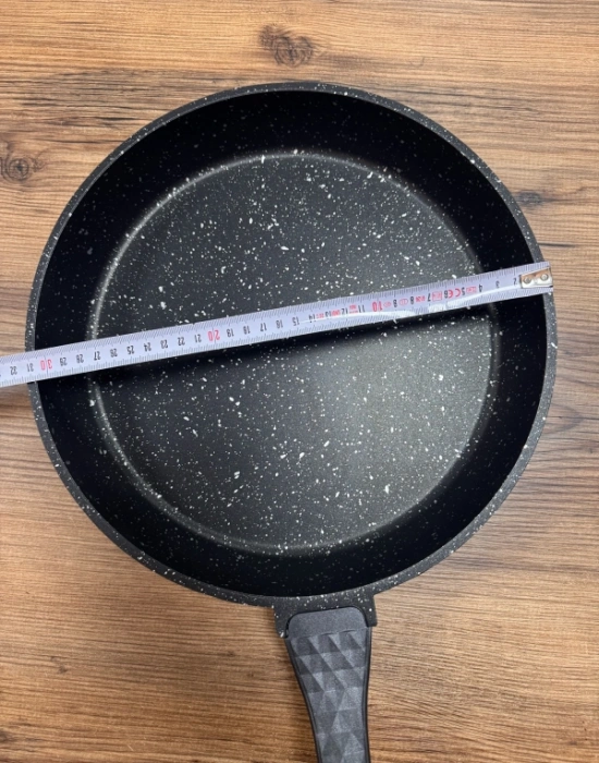 Hamarat 30 cm Tek Kulp Tava Döküm Granit Kaplama