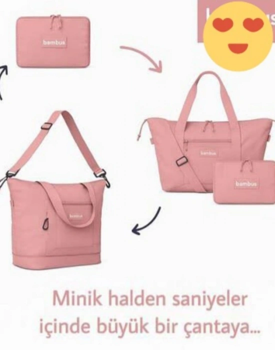 B. Kore Çantası Katlanabilir Cüzdan Çanta Kaliteli Model Katlanabilir Özel Tasarım Taşınabilir Anne Bebek Çantası Su Geçirmez