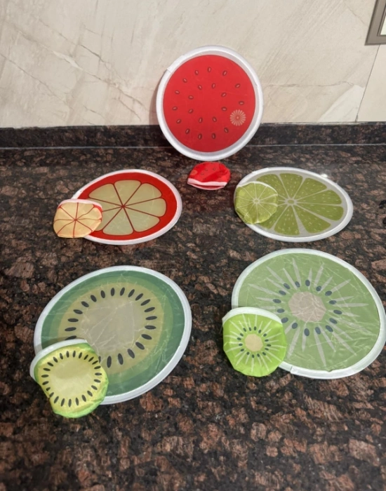 Meyve Modelli Kore Yelpaze 20 CM Düz Kılıflı