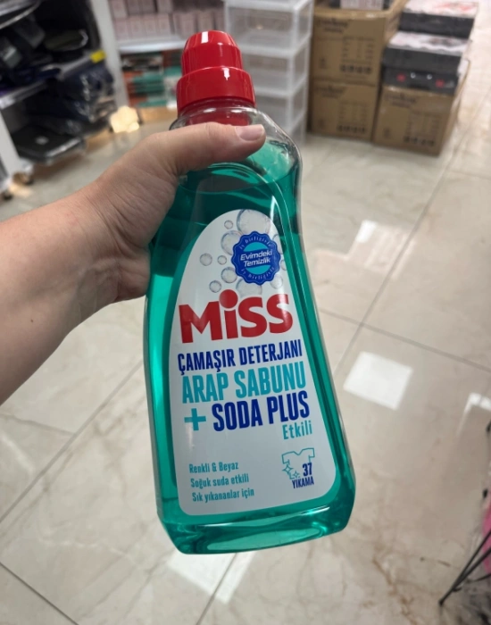 Miss Çamaşır Deterjanı Arap Sabunu Soda Plus Mavi Güç 1.500ml