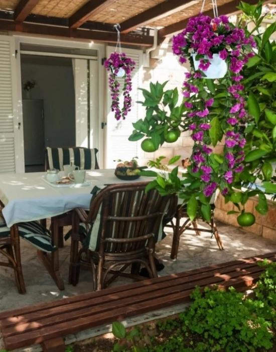 A. Yapay Çiçek Begonvil Sarkaç Askılı Balkon Çiçeği