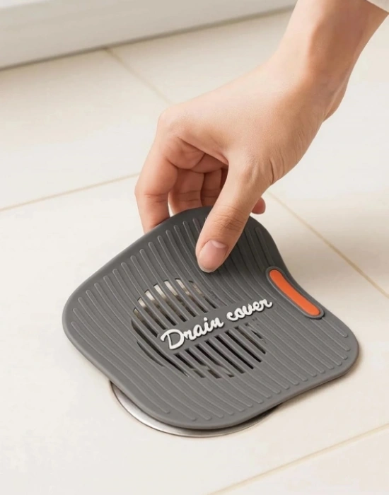 CT. Süzgeçli Lavabo Gider Koruyucu Mat Gri 11.5 x 11.5 cm
