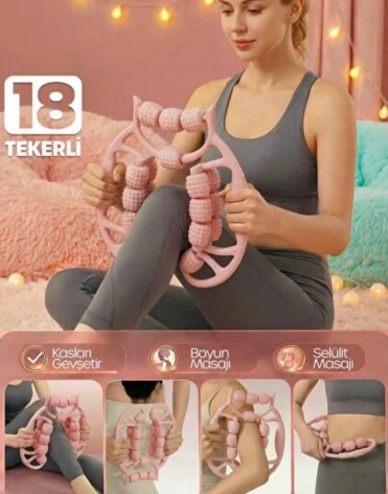 CT. 18 Tekerlekli Selülit Masaj Aleti Lenf Drenaj Rulosu