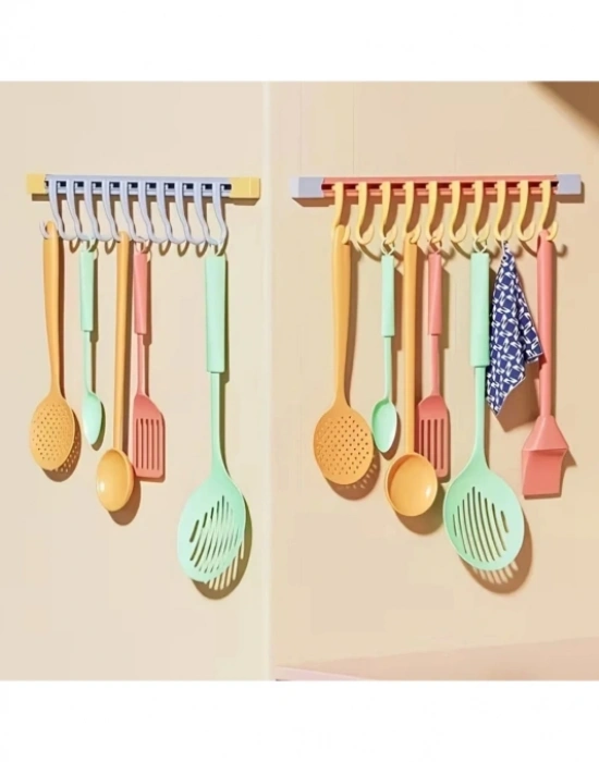 CT. 10 Kancalı Raylı Mutfak ve Banyo Düzenleyici Askı 30 cm