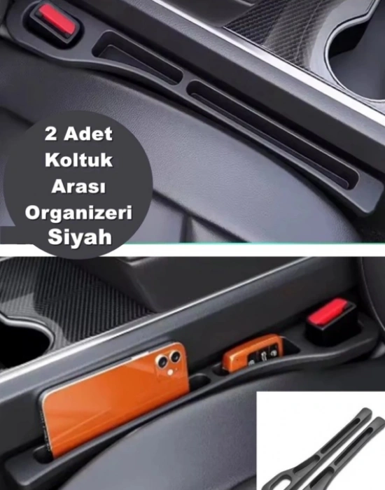 CT. Sünger Araba Koltuk Arası Düşme Engelleyici Organizer 2 li SİYAH
