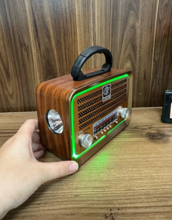 Everton Radyo Güneş Panelli Işıklı Nostaljik Radio RT-717