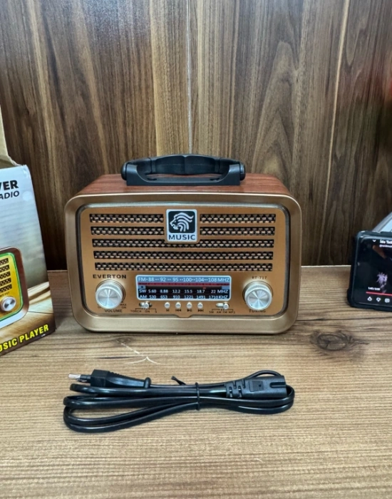 Everton Radyo Güneş Panelli Işıklı Nostaljik Radio RT-717