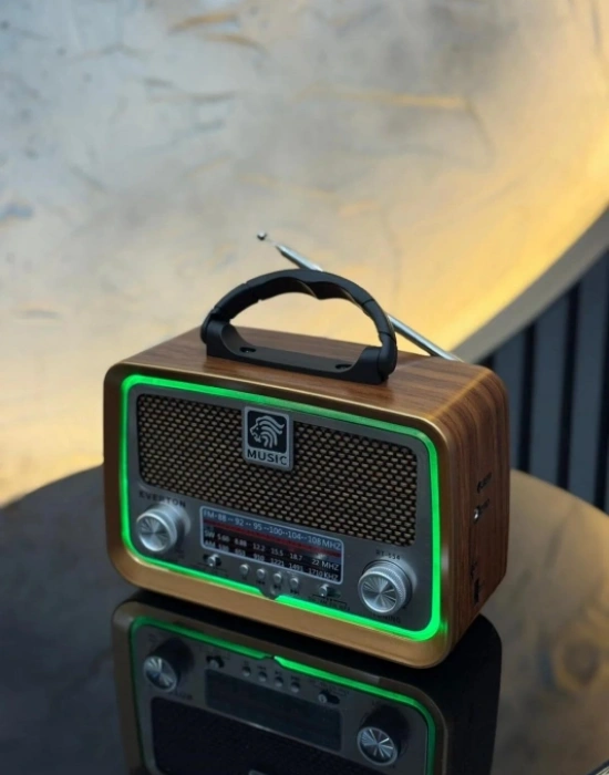 Everton Radyo Güneş Panelli Işıklı Nostaljik Radio RT-717