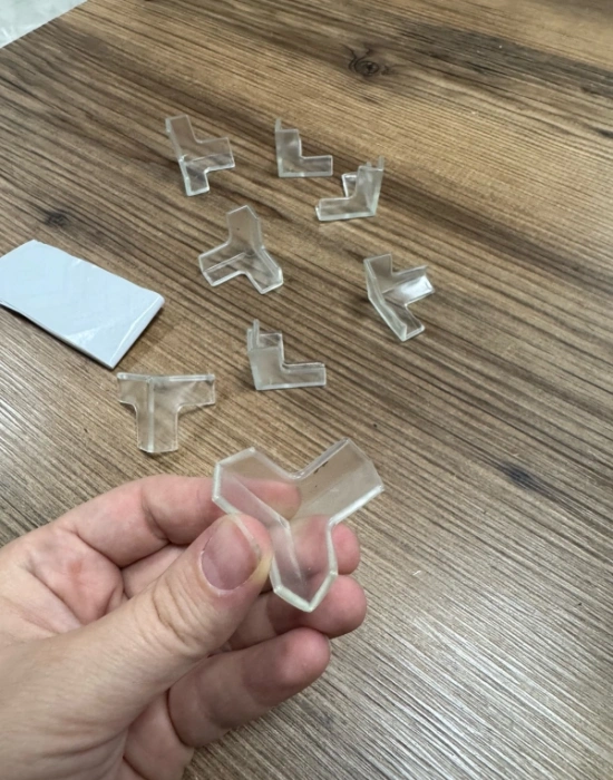 CT. 8li Set Silikon Şeffaf Masa Kenarı Koruma Aparatı