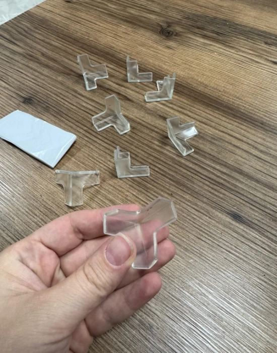 CT. 8li Set Silikon Şeffaf Masa Kenarı Koruma Aparatı