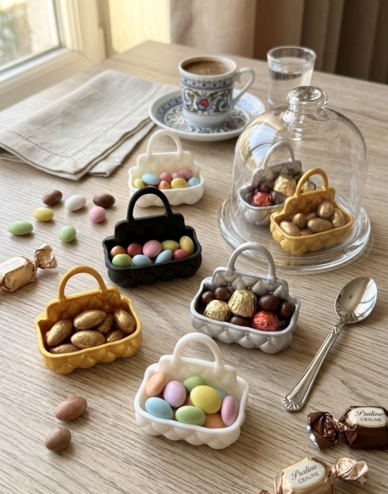 Km Group Mini Yarım Çanta Model Şekerlik Lokumluk 6 cm