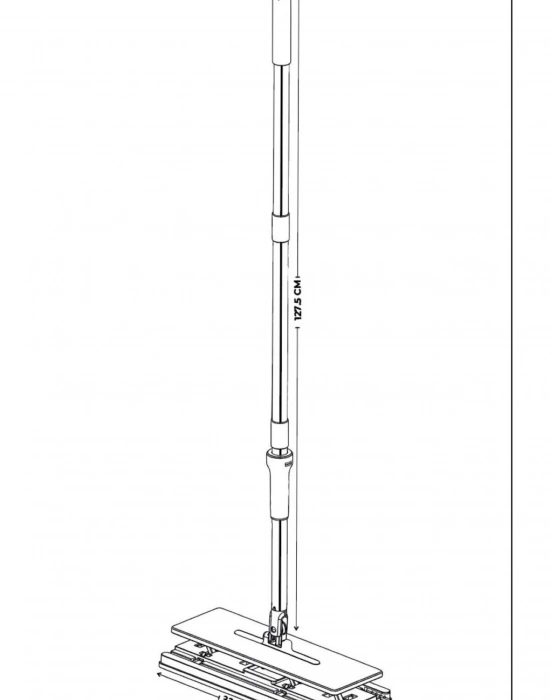 MİSS CLEAN ( 8 Adet Yedek Bezli ) 32 Cm Büyük Boy Tüm Bezlere Uyumlu Click Mop Kendinden Sıkıştırmalı Paspas