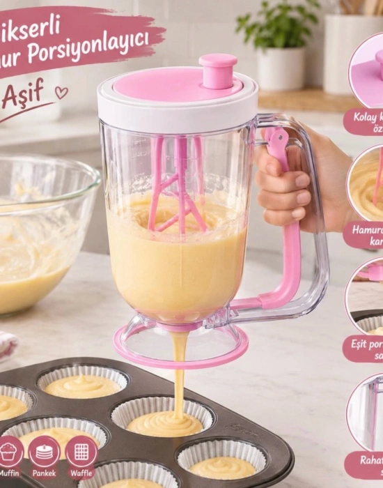BT. Karıştırıcılı Hamur Dağıtıcı Hamur Porsiyonlayıcı Mixer 2 ın 1