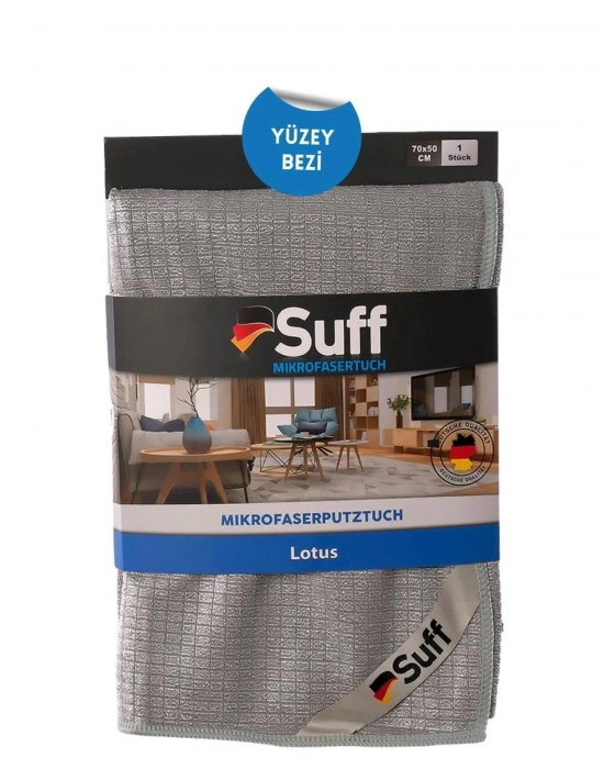 KK. Suff Lotus 70x50Cm Mikrofiber Yüzey Temizlik Bezi Büyük Boy İnox Yüzey Temizlik Bezi Küçük Damalı 70x50 cm