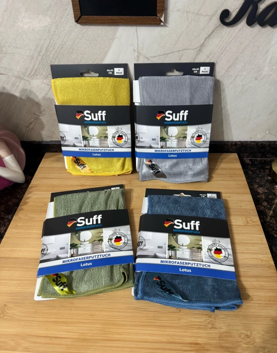 KK. Suff Lotus Düz Parlak Mikrofiber Yüzey Temizlik Bezi Ocak ve Fırın Temizlik Bezi 40x40 cm