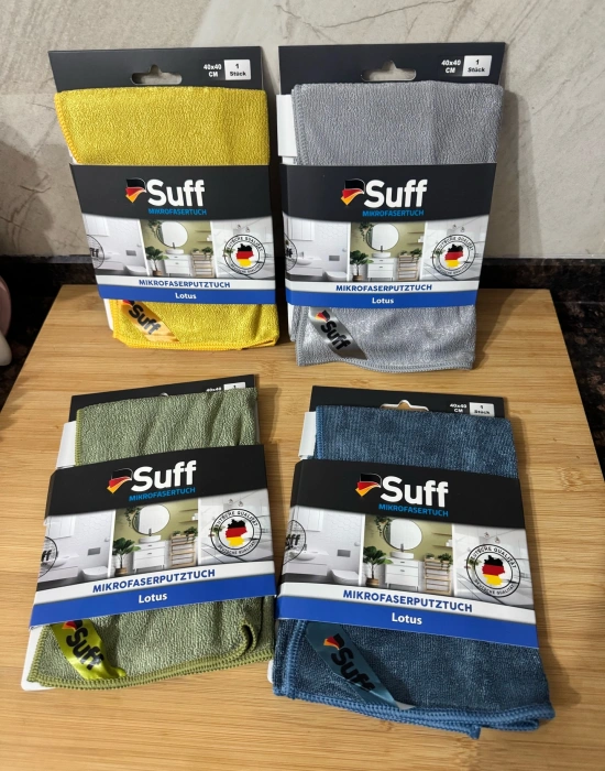 KK. Suff Lotus Düz Parlak Mikrofiber Yüzey Temizlik Bezi Ocak ve Fırın Temizlik Bezi 40x40 cm