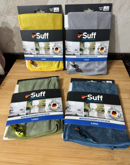 KK. Suff Lotus Düz Parlak Mikrofiber Yüzey Temizlik Bezi Ocak ve Fırın Temizlik Bezi 40x40 cm