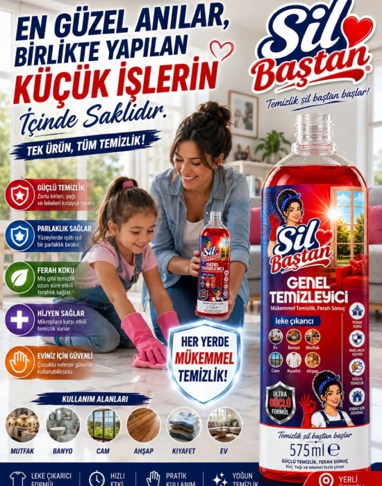 SİL BAŞTAN Leke Çıkarıcı Genel Temizleyici KOLİ 20 ADET