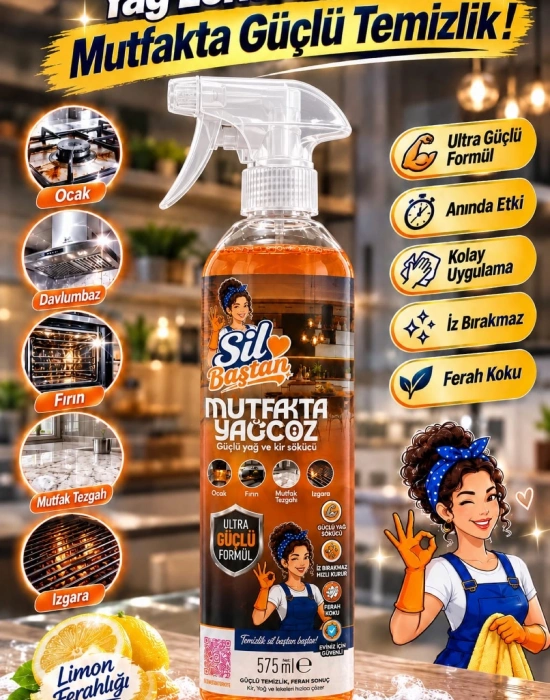 SİL BAŞTAN Mutfak Yağ Çözücü 575 ml ADET
