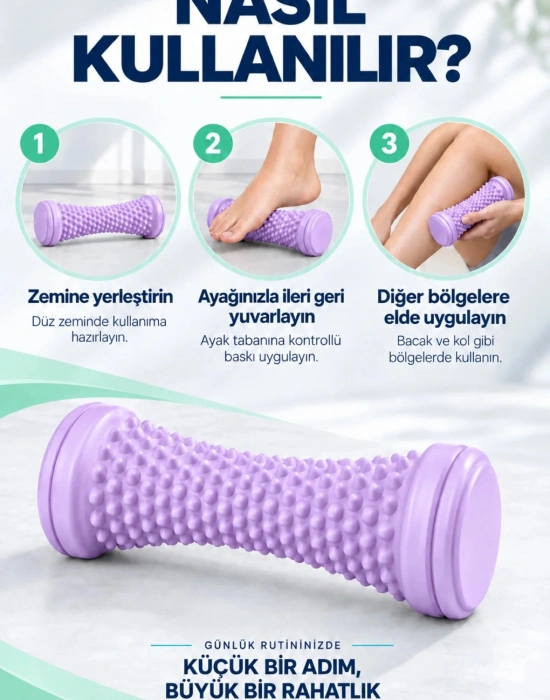 CT. El Ayak Masaj Dikenli Egzersiz Silindiri Ayak Masaj Silindiri Fasya El Avuç içi Ayak Için Kompakt Ayak Masaj Aleti