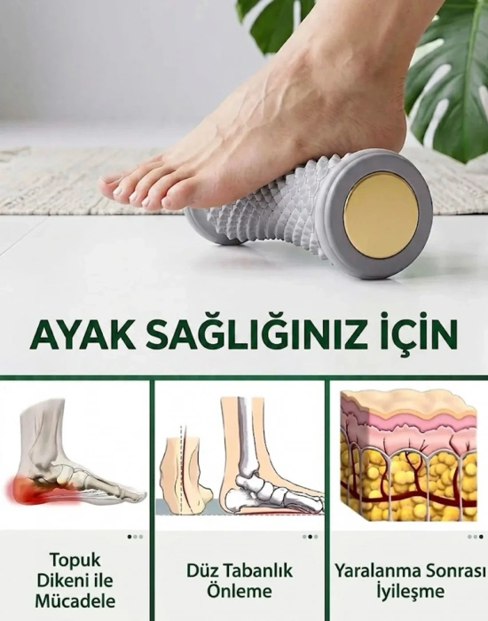 CT. El Ayak Masaj Dikenli Egzersiz Silindiri Ayak Masaj Silindiri Fasya El Avuç içi Ayak Için Kompakt Ayak Masaj Aleti