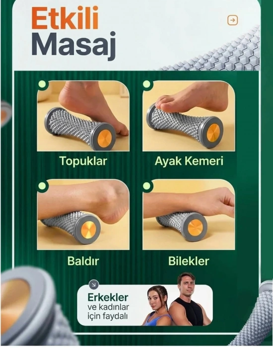 CT. El Ayak Masaj Dikenli Egzersiz Silindiri Ayak Masaj Silindiri Fasya El Avuç içi Ayak Için Kompakt Ayak Masaj Aleti