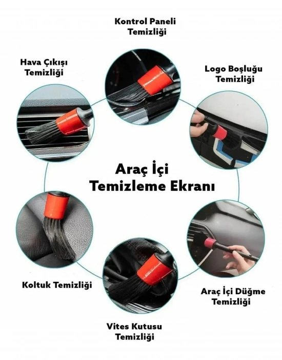 CT. Araba Temizlik Detay Fırçası 5li Set