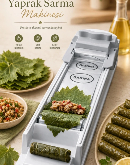 PM. 3 Kademeli Pratik Yaprak Sarma Makinesi Kolay Yaprak Sarma Aparatı Premium Kalite