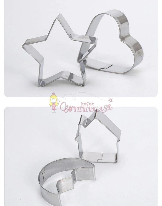 6li paslanmaz çelik kurabiye kalibı