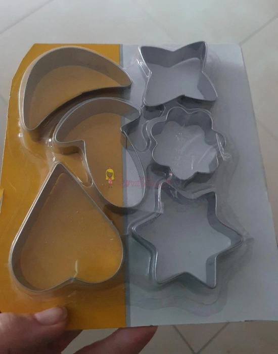 6li paslanmaz çelik kurabiye kalibı