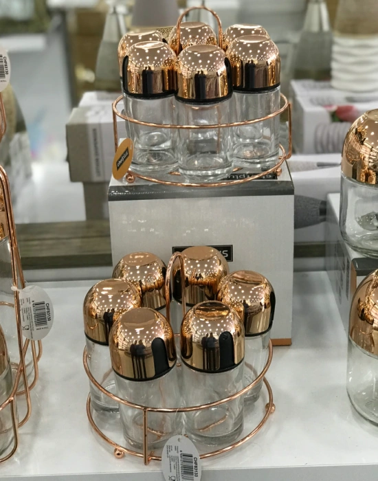 6LI STANDLI BAHARAT TAKIMI - TUZLUK BRONZ (BAKIR )