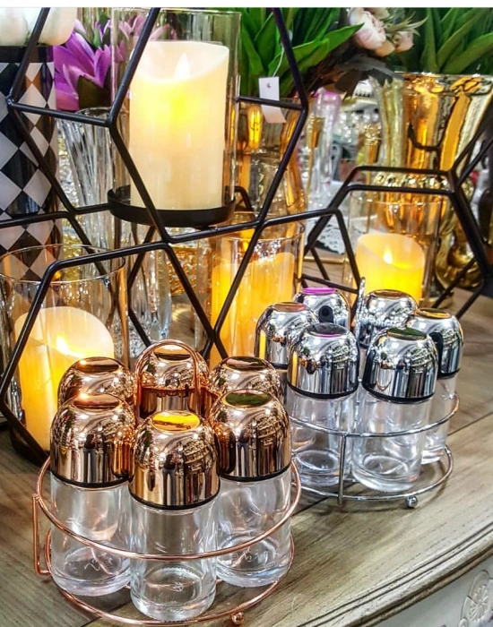 6LI STANDLI BAHARAT TAKIMI - TUZLUK BRONZ (BAKIR )