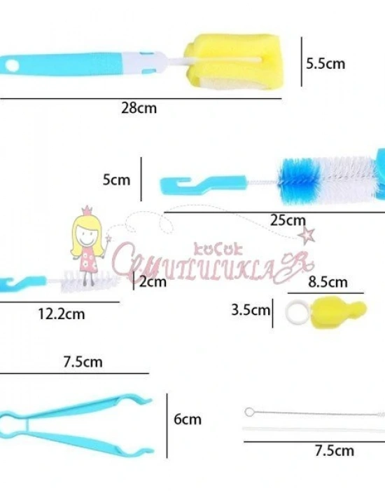 7 Parça Biberon Temizleme Fırçası Seti