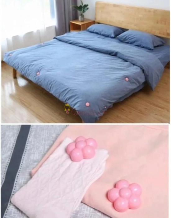 8 Adet Çiçek Desenli Yorgan Nevresim Sabitleyici Iğne Çarşaf Örtü Kaydırmaz Sabitleme Klipsi