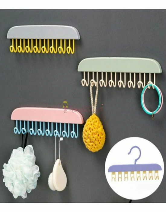 8 Kancalı Çok Amaçlı Yapışkanlı Askı