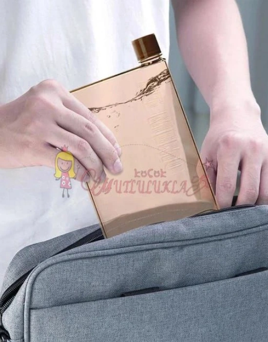 A5 Memo Motivasyonel Sporcu Su Matarası Şeffaf Suluk Matara 420 ml