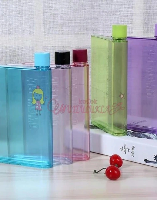 A5 Memo Motivasyonel Sporcu Su Matarası Şeffaf Suluk Matara 420 ml