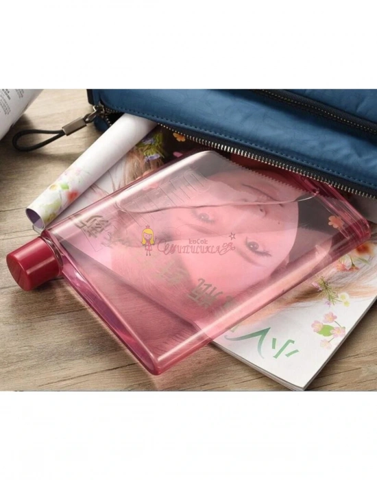 A5 Memo Motivasyonel Sporcu Su Matarası Şeffaf Suluk Matara 420 ml